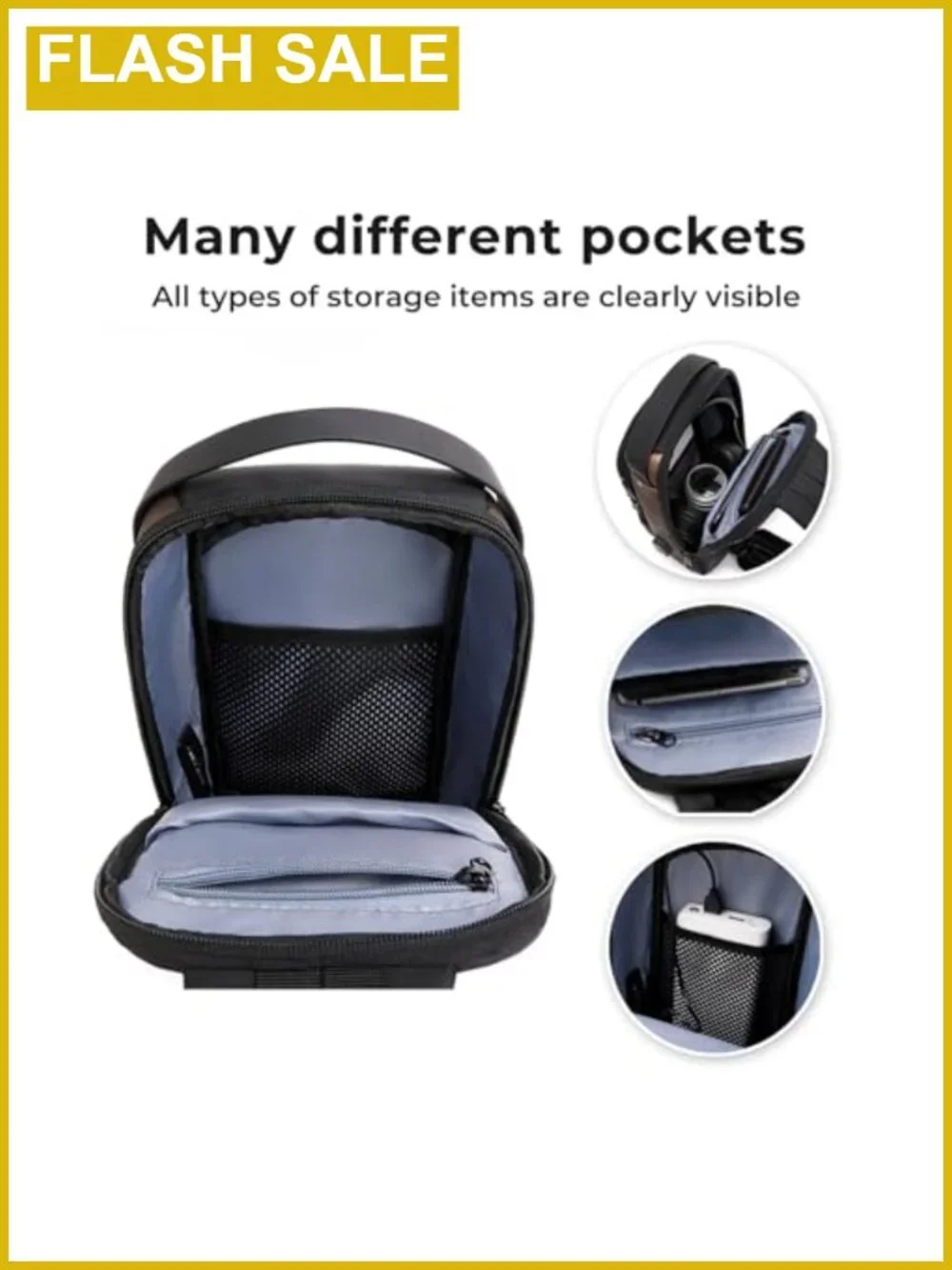 Men's Anti-theft Crossbody Sling Backpack PU Leather Shoulder Chest Bag